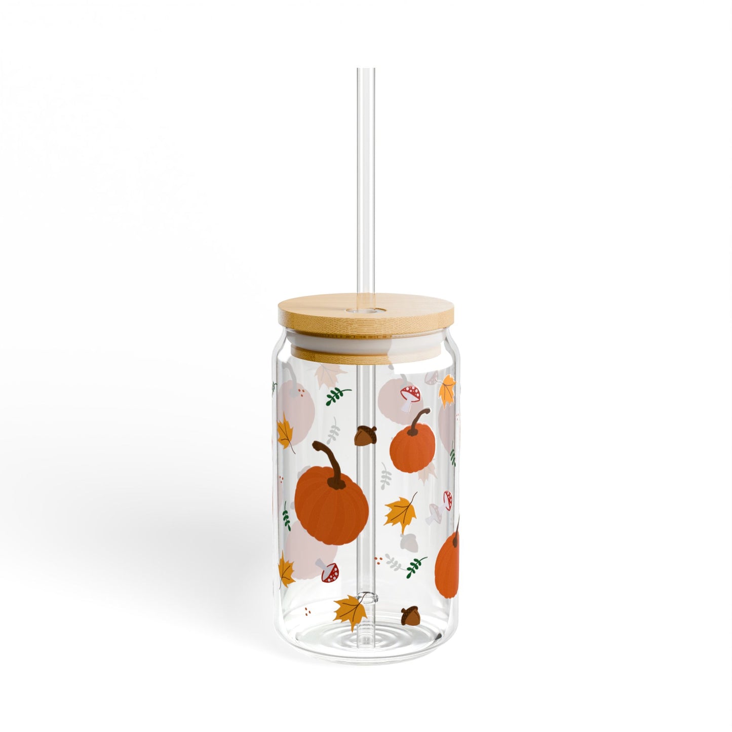 Autumn Harvest Sipper Glass, Fall Decor, 16oz Drinkware, Autumn Vibes, Halloween Party, Thanksgiving Gift, Eco-Friendly Cup