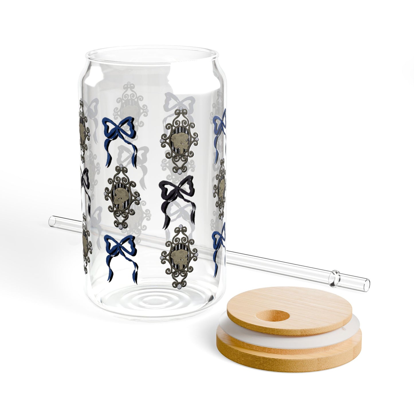Midnight Gallery Glass Can Cup , Stylish Drinkware, Perfect for Parties, Gifts, Home Decor, Sustainable Living