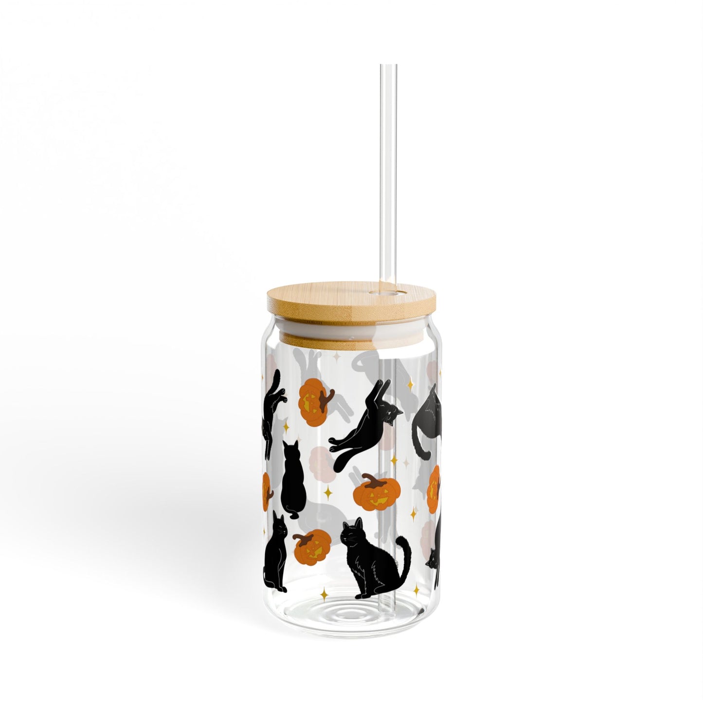 Black Cat Pumpkin Patch, Halloween Decor, Gift for Cat Lovers, Fall Drinks, Cute Halloween Kitchenware, Black Cat Party Supplies