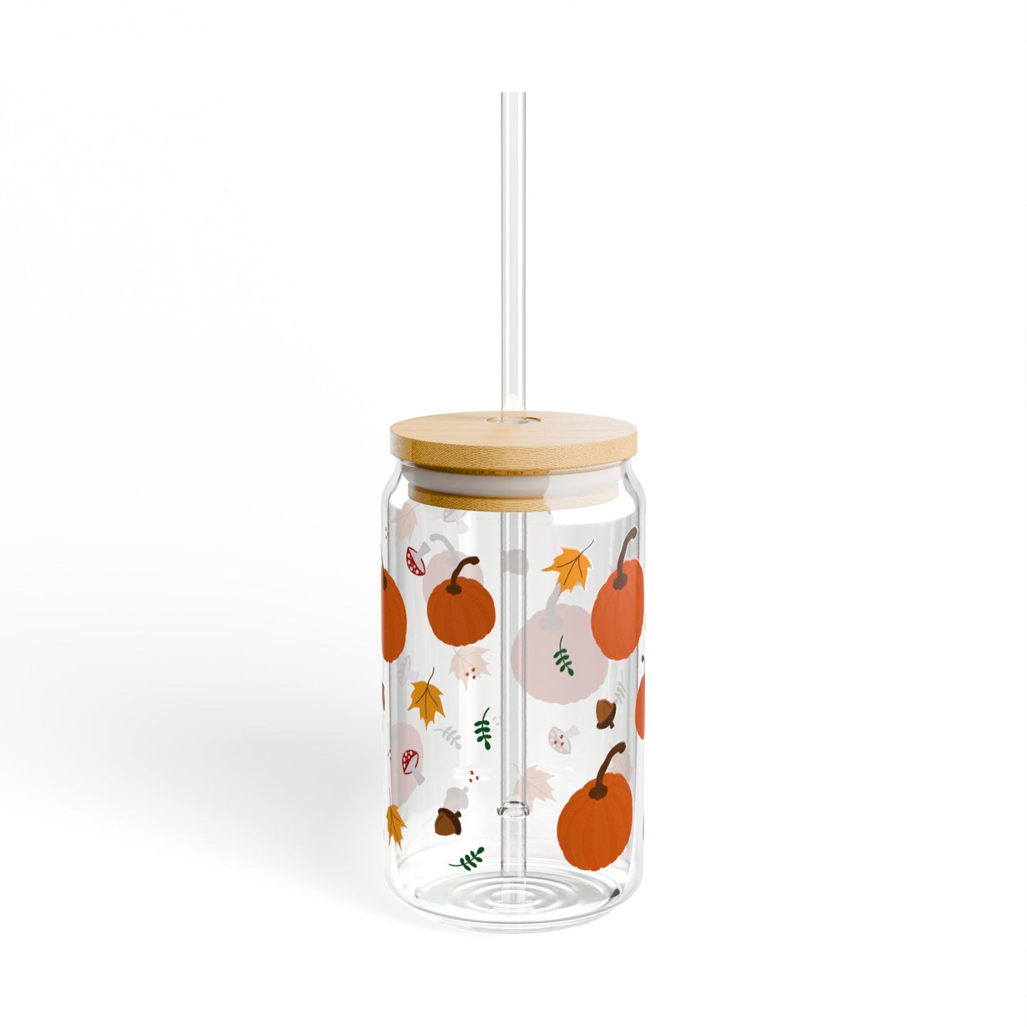 Autumn Harvest Sipper Glass, Fall Decor, 16oz Drinkware, Autumn Vibes, Halloween Party, Thanksgiving Gift, Eco-Friendly Cup