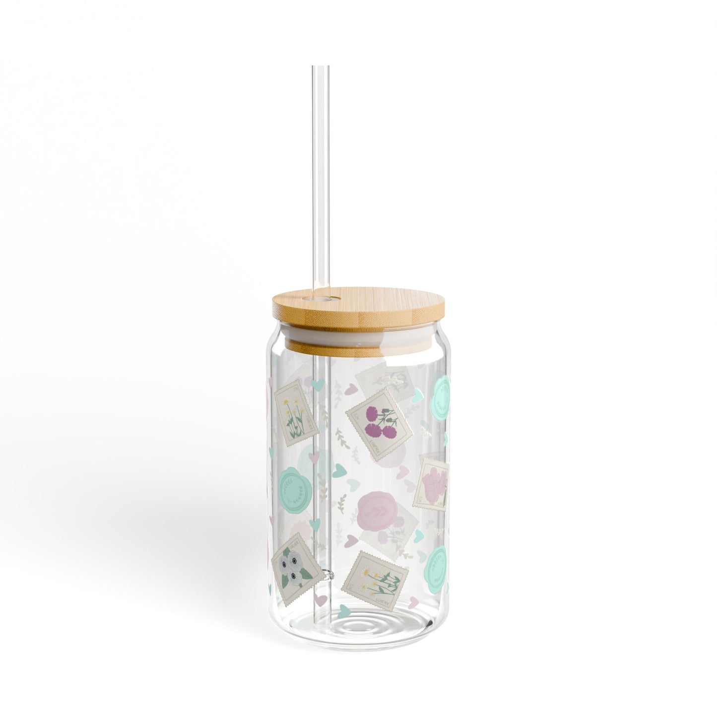 Love Letters Glass Cup, 16oz - Fun Drinkware for Parties, Valentine’s Day, Mother’s Day, Eco-Friendly Gift